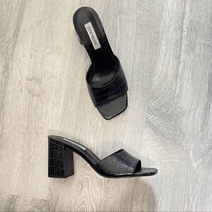 Steve Madden Black Women's Heeled Sandals sz 8